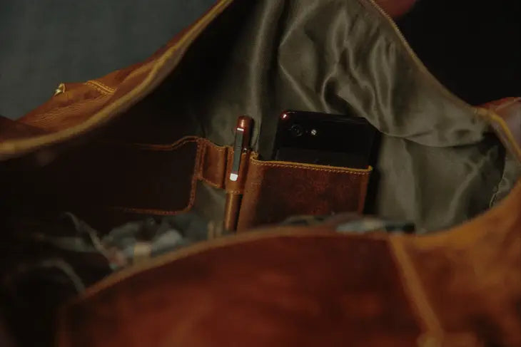 the “Hemingway” Buffalo Leather Duffle Bag