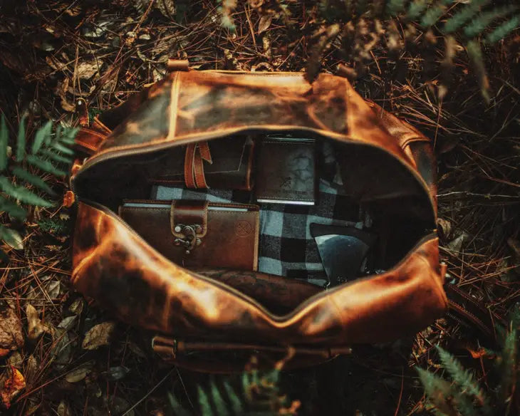 the “Hemingway” Buffalo Leather Duffle Bag