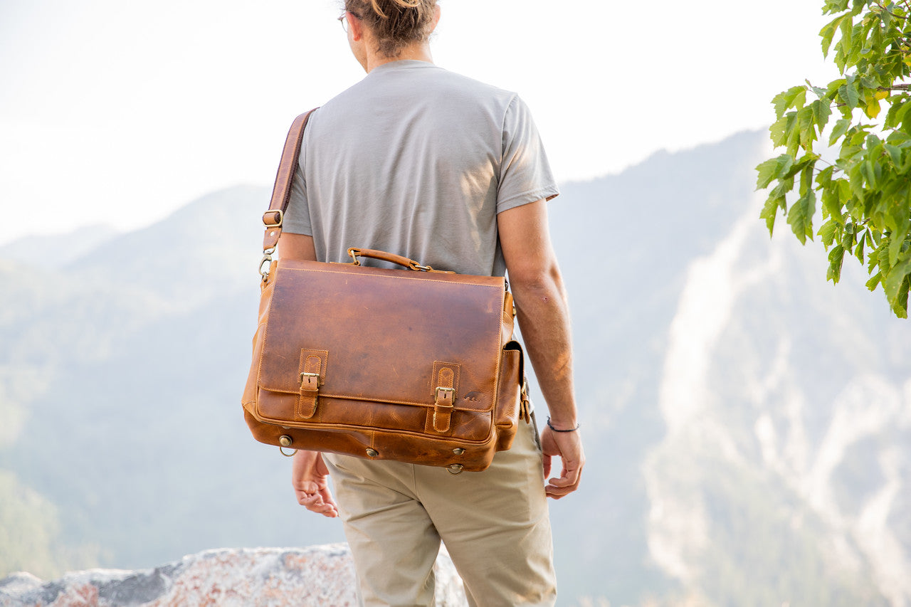 Leather Messenger Bag