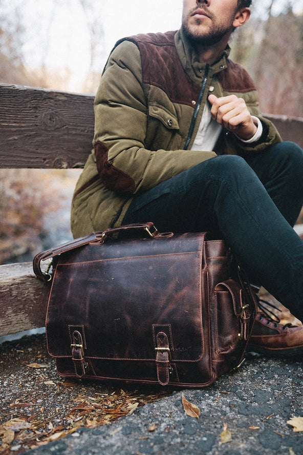 Leather Messenger Bag