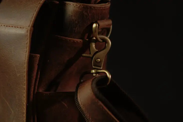 the “Lewis” Buffalo Leather Messenger Bag