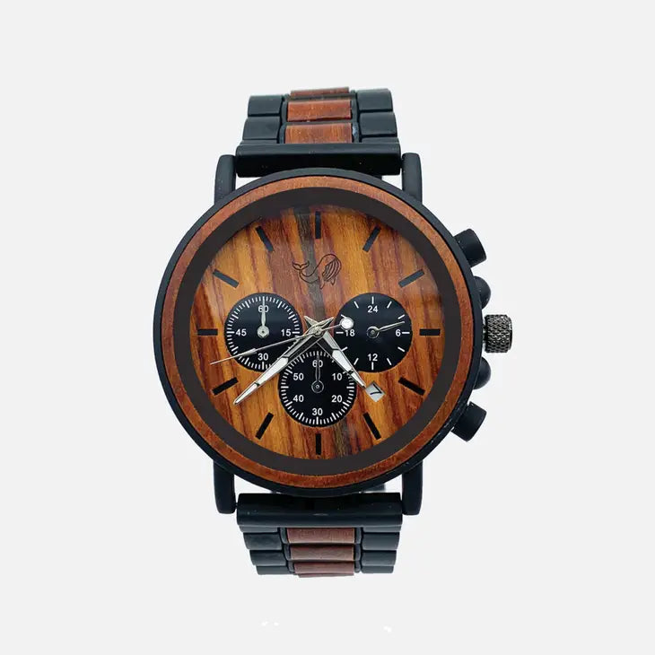 Men's Watch W/Genuine Wood - the "Liam"