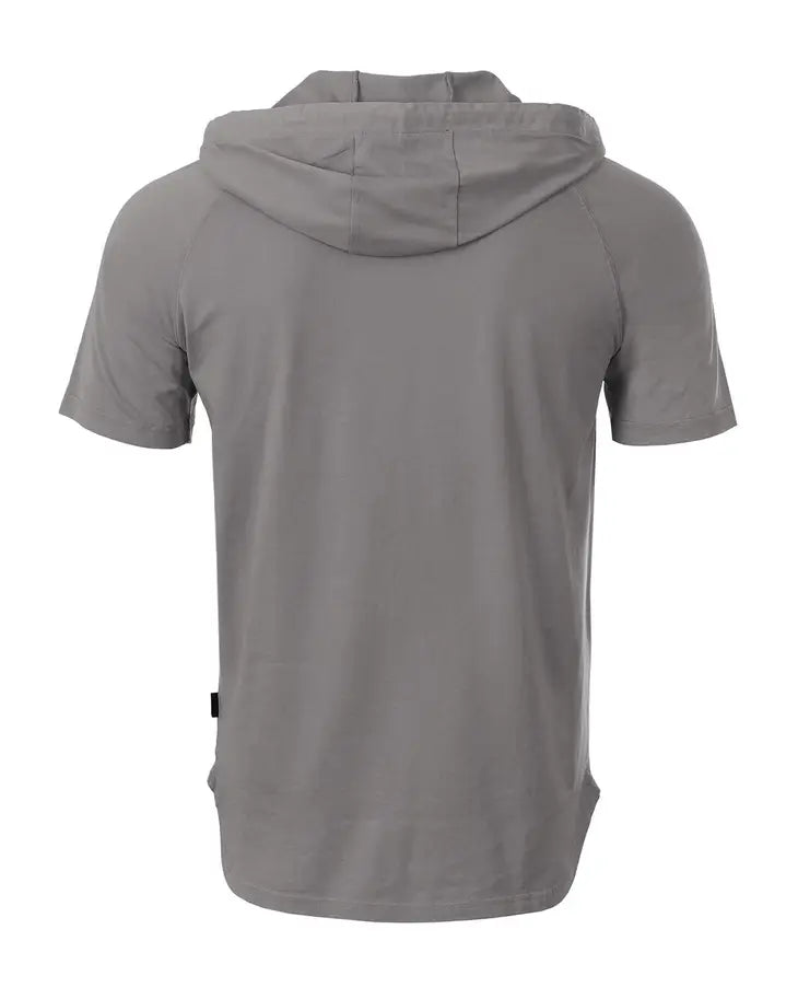 ZIMEGO Men's Short Sleeve Color Dyed Casual Hoodie