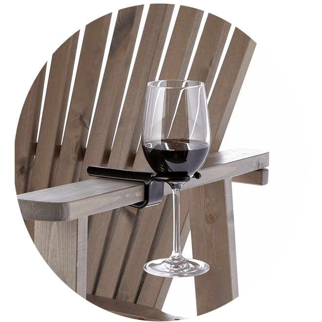 Adirondack chair with wine glass online holder