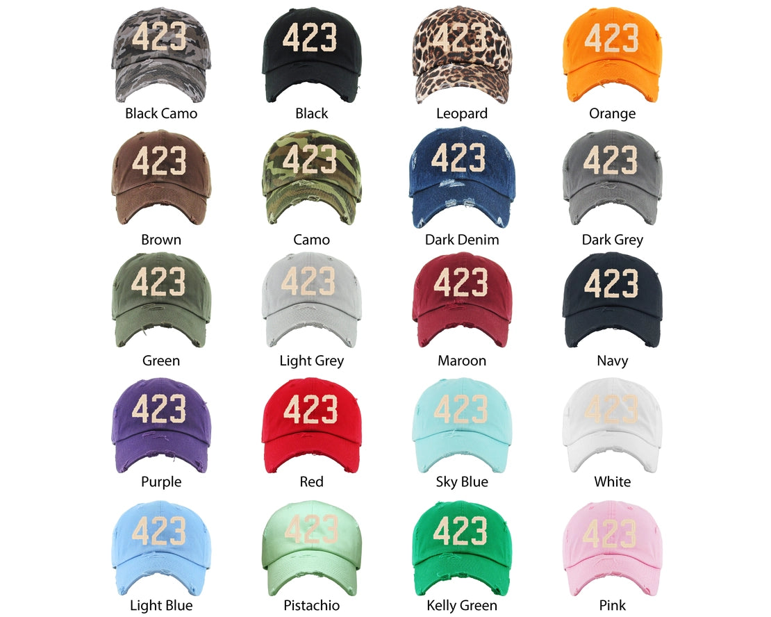 423 Area Code - Hat -  Color Options