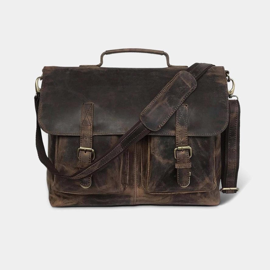 Buffalo Leather Laptop Briefcase