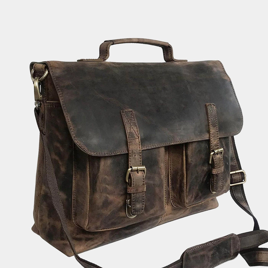 Buffalo Leather Laptop Briefcase