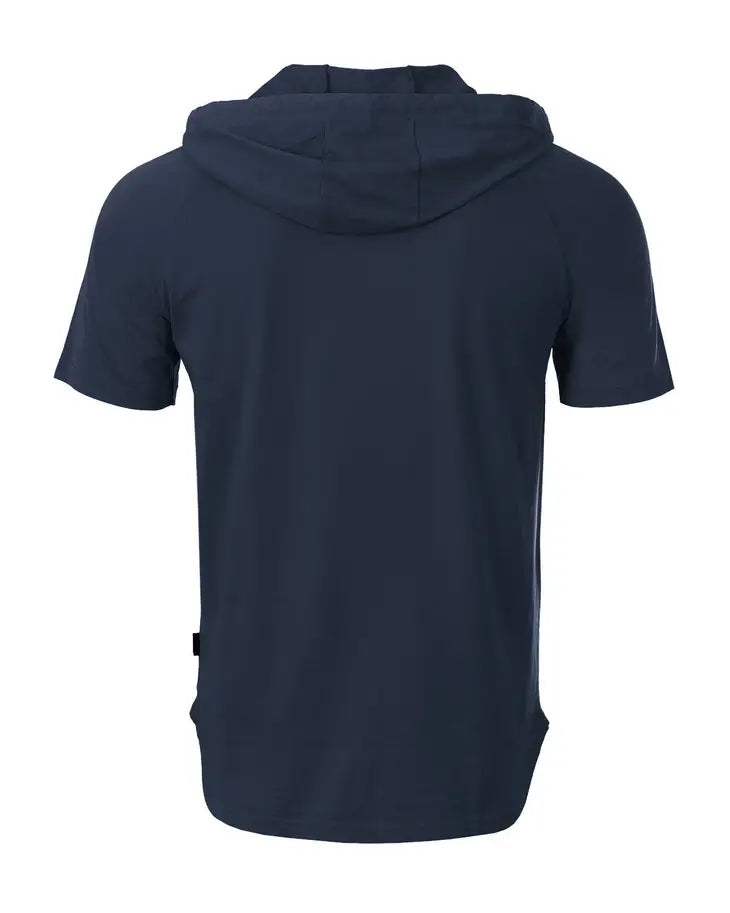 ZIMEGO Men's Short Sleeve Color Dyed Casual Hoodie
