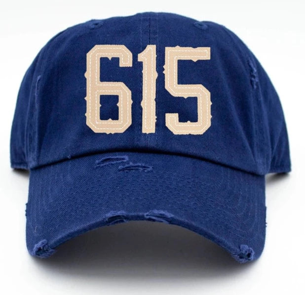Area Code 615 Hat - Navy