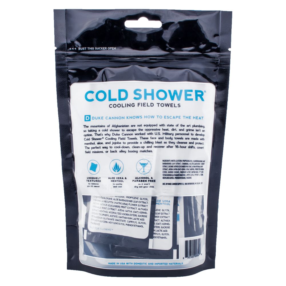 Men's Grooming - Duke Cannon - Cold Shower Cooling Field Towels - 15 Pack