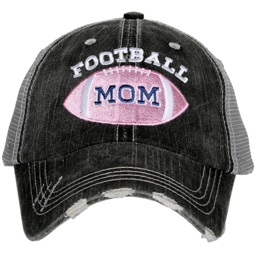 Pink Football Mom Trucker Hats